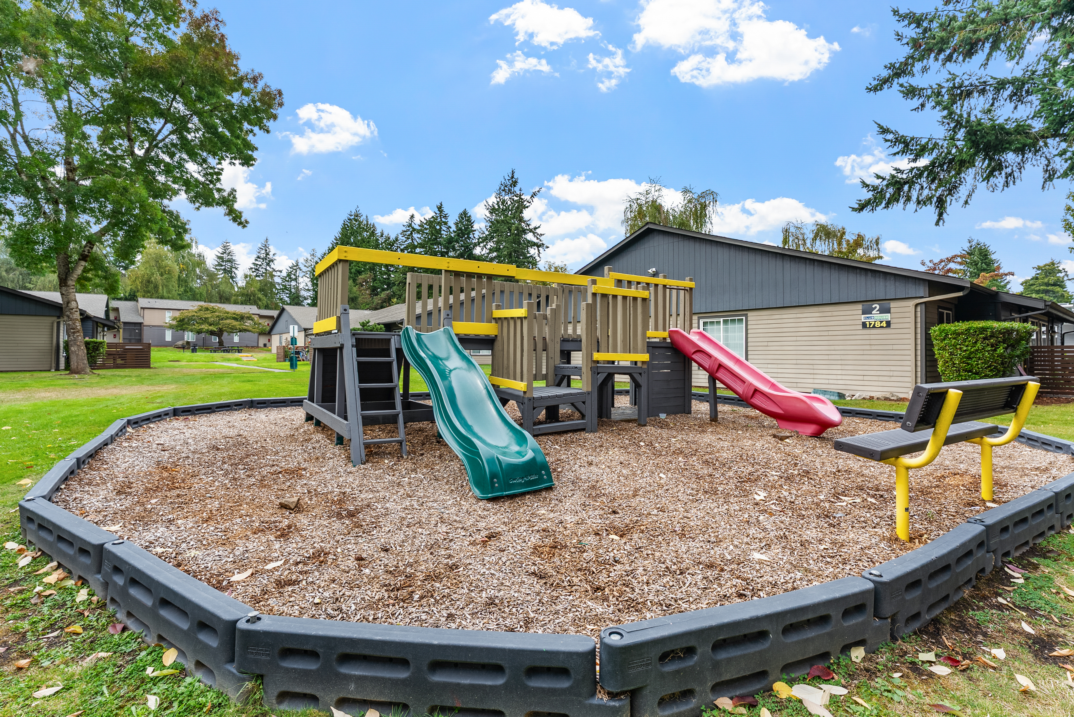 Portland apartment community playground real estate photography