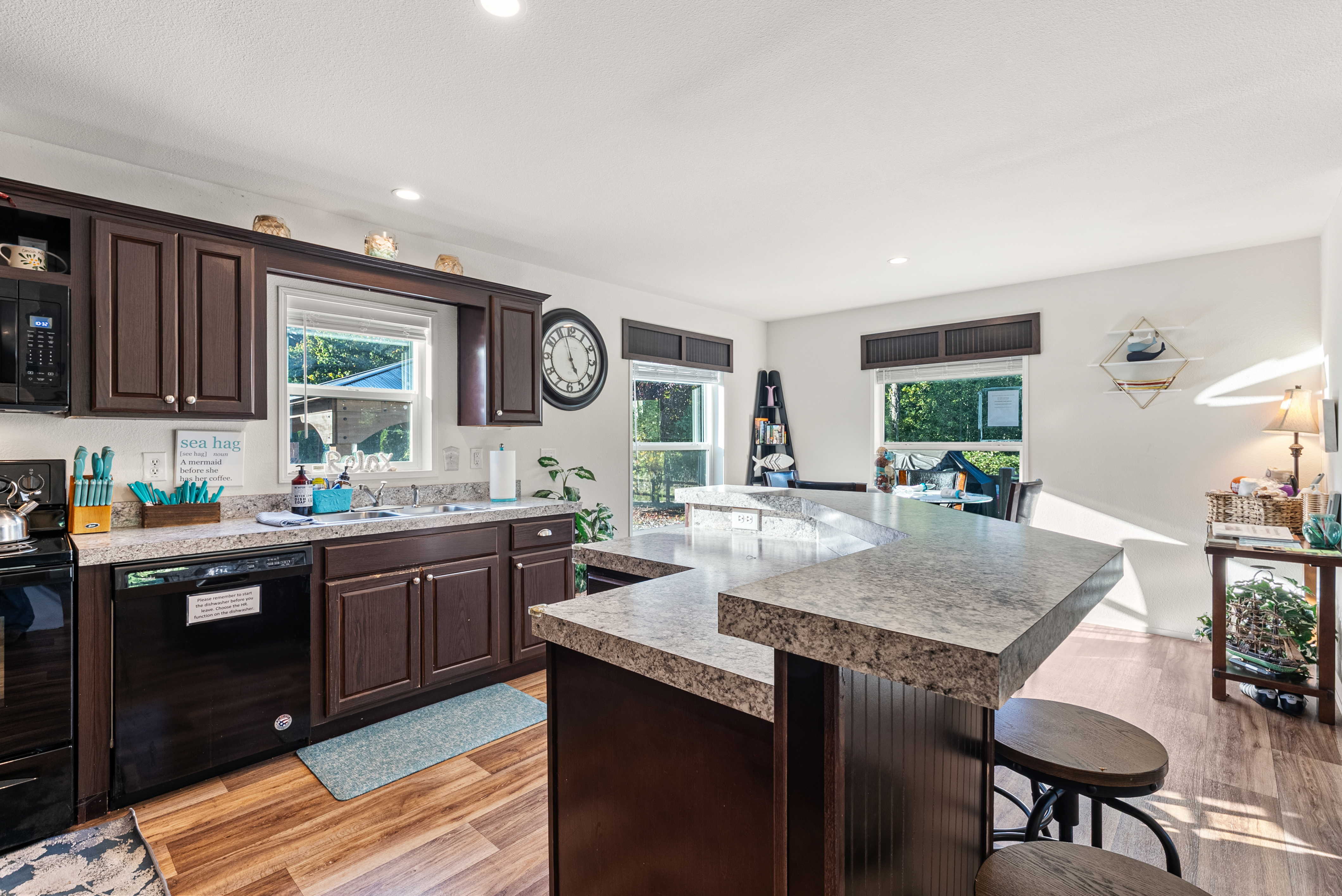 Portland real estate kitchen dark cabinets interior photography